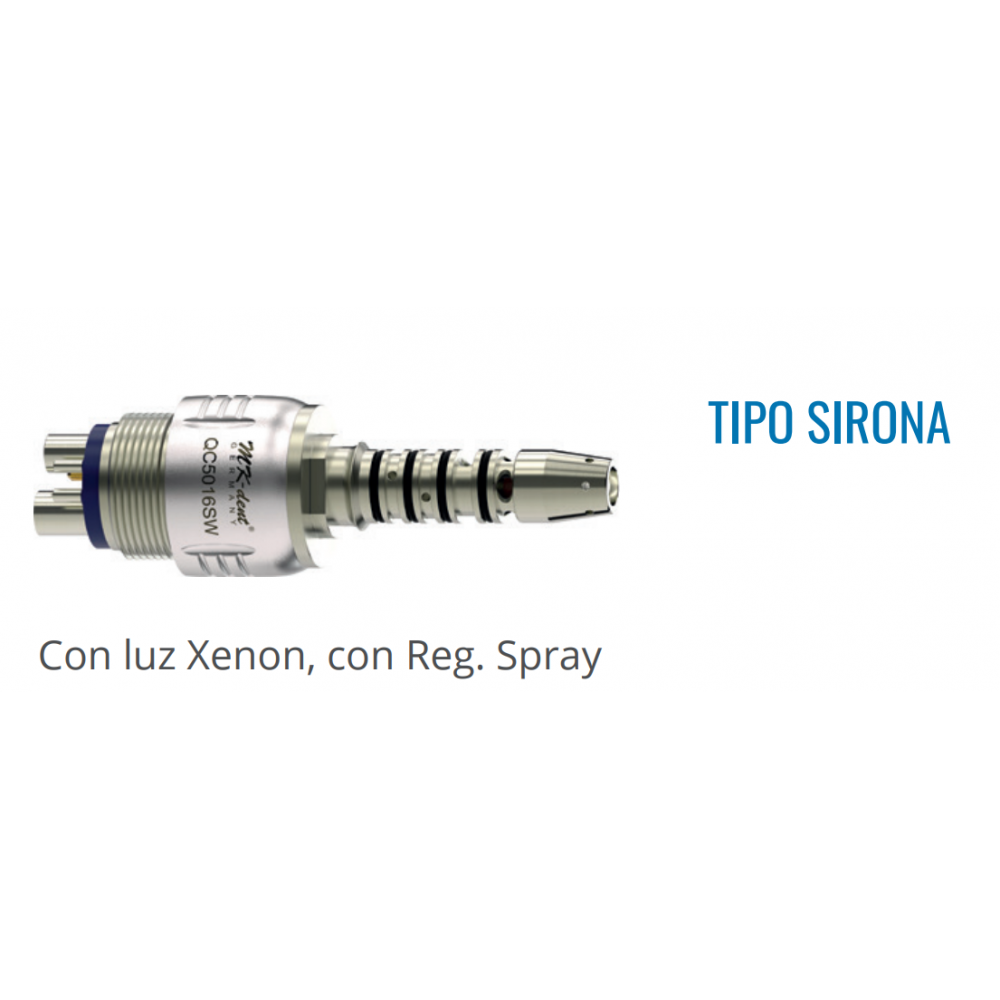 ACOPLAMIENTO Turbina SIRONA Compatible Con luz Xenon, con Reg. Spray