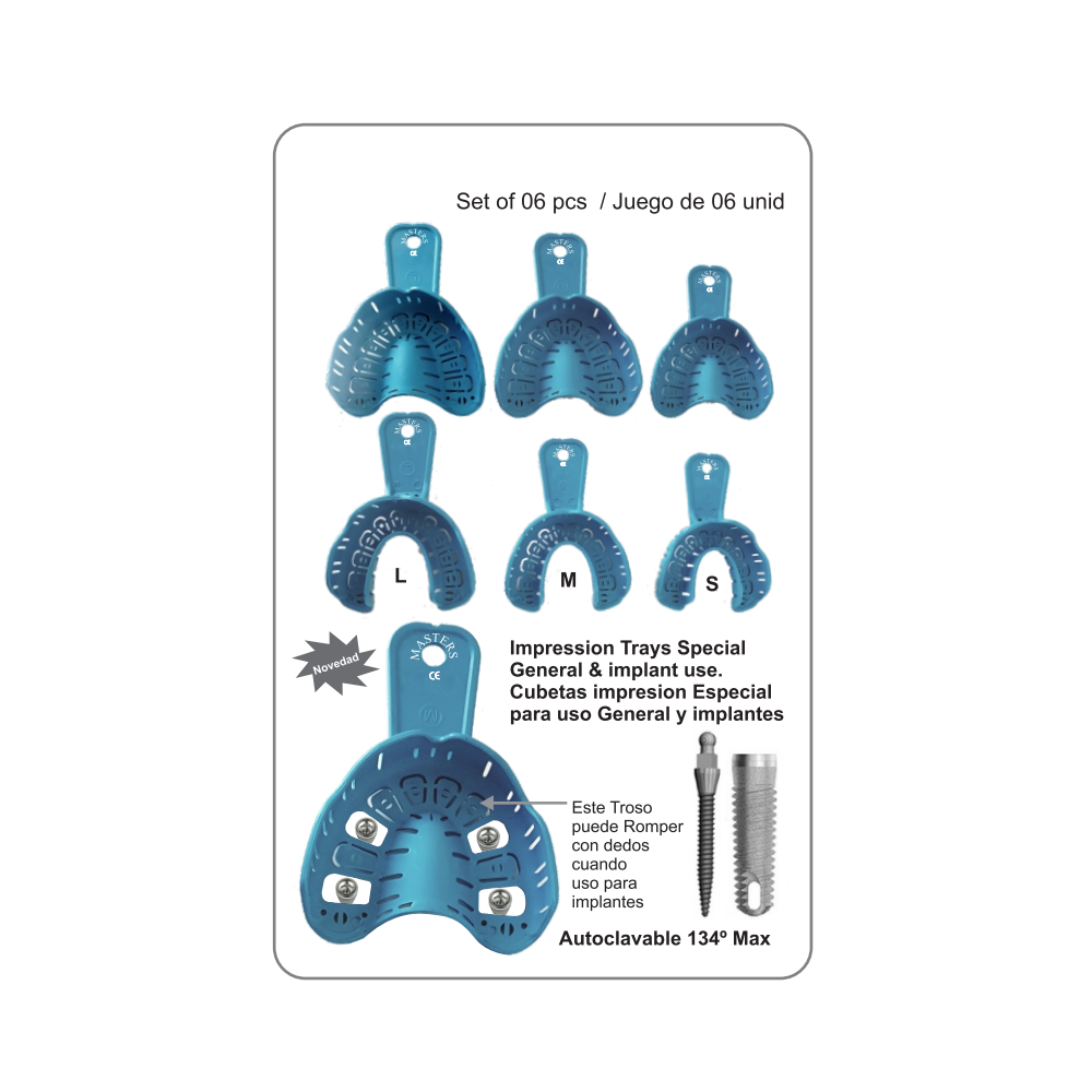 Kit Cubetas Plástico Implantes / Uso General, Dentales
