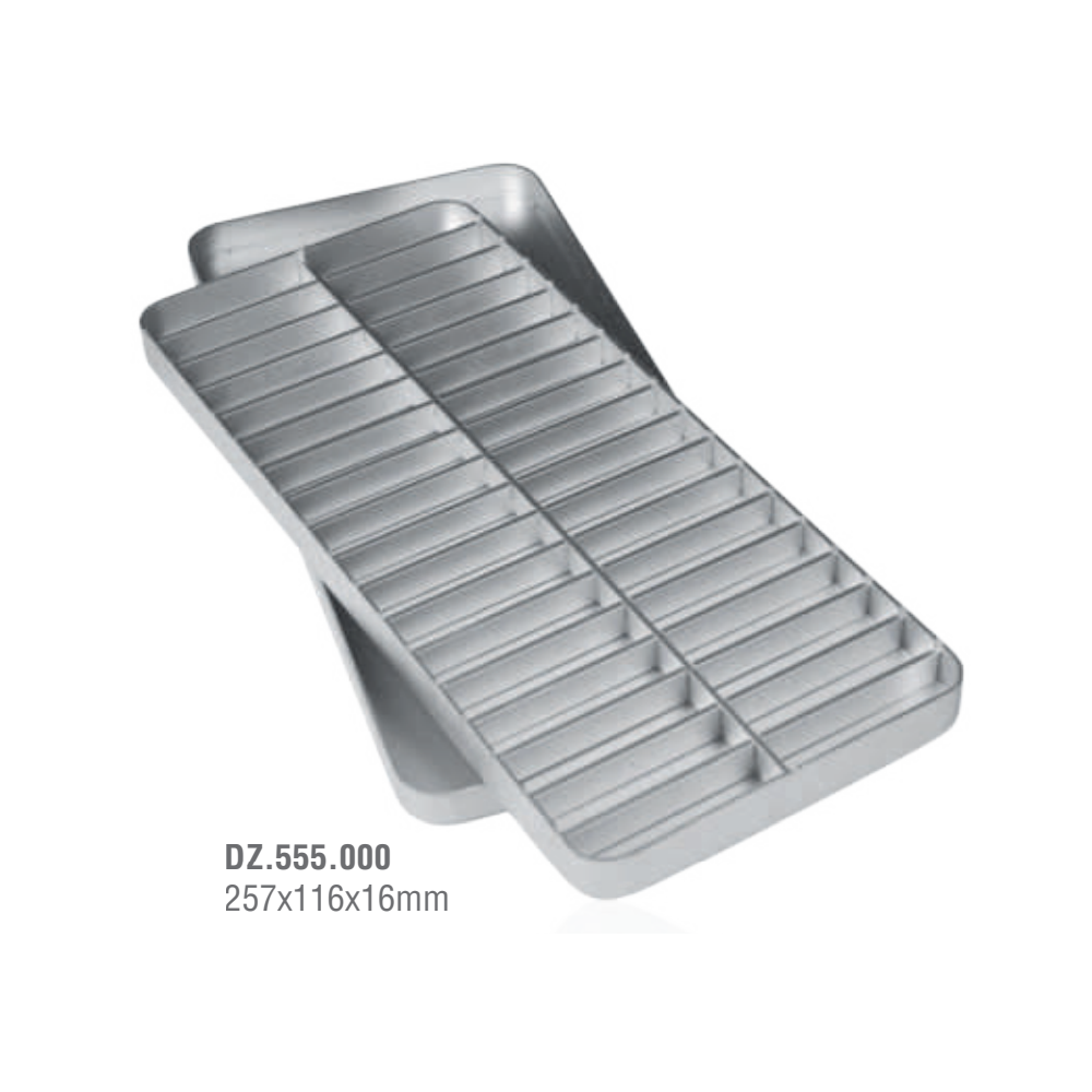 Cubeta de Endodoncia de Aluminio con tapa 257x116x16mm, Dentales