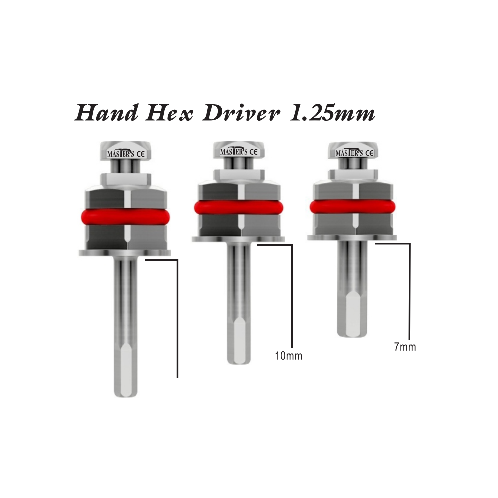 Destornillador Manual/Carraca  Hexagonal 1.25mm Hand Hex Driver, Dentales