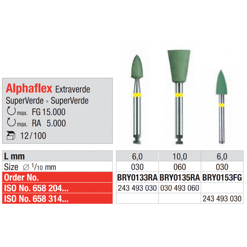 Alto brillo Alphaflex Pulidor Dental 12 Unidades